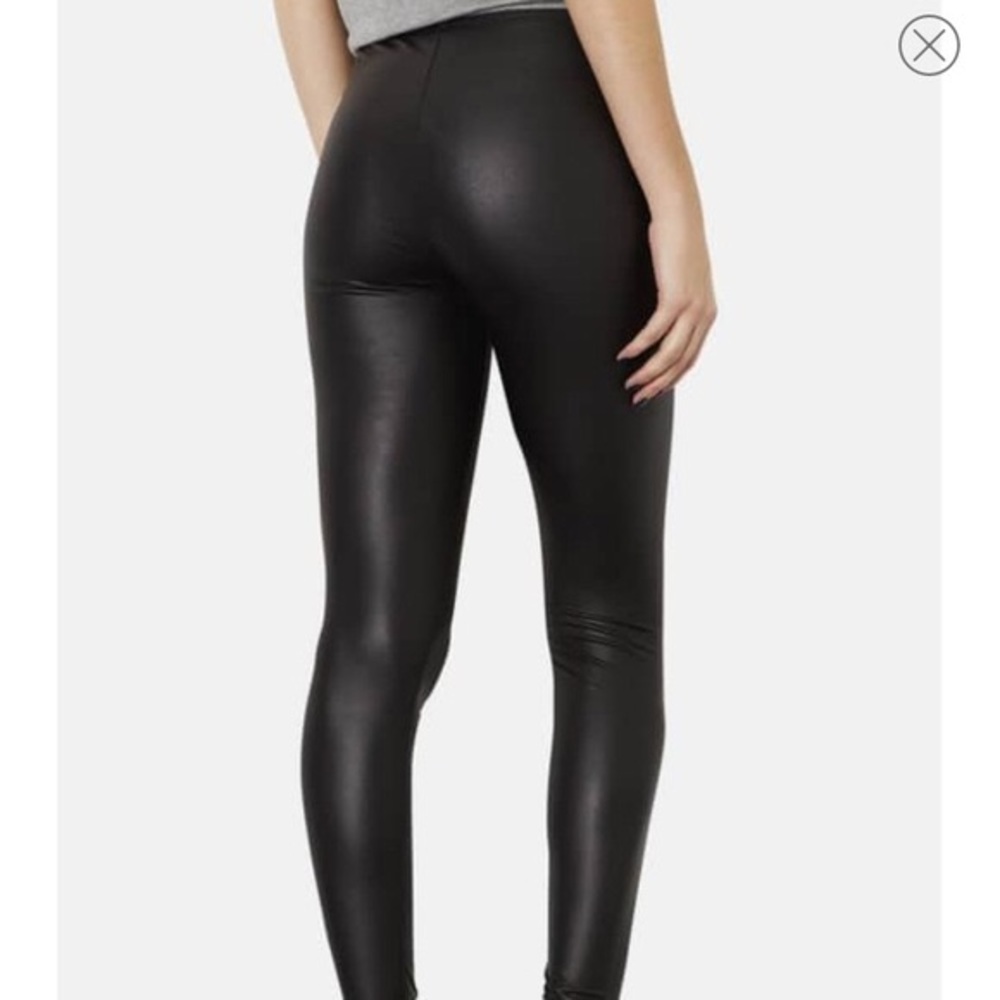 Topshop Faux Leather Leggings